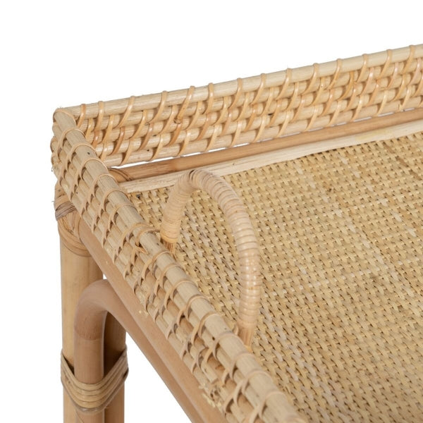 Consola de diseño Bali en madera de ratán (100 x 38 x 81 cm)