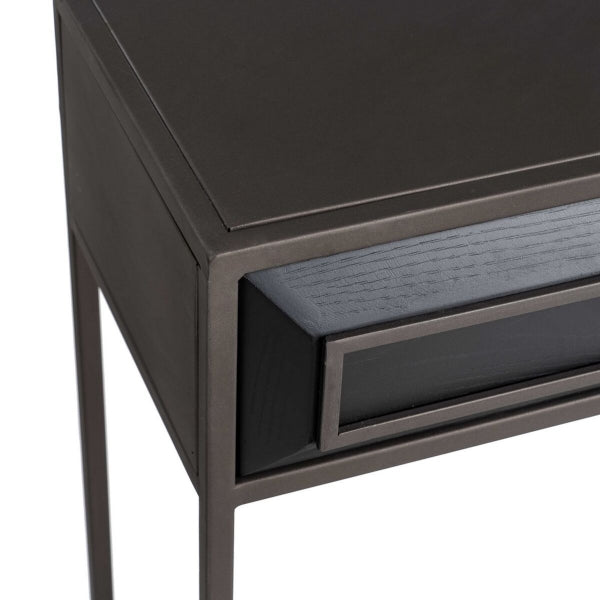 Consola de Diseño Contemporáneo con Cajones Home Decor en Metal Negro
