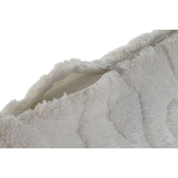 Coussin Blanc Polaire Tissu Doux (45 x 45 cm)