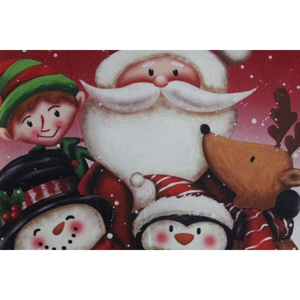 Coussins Père Noël Rouge, Décoration de Noël (40 x 10 x 40 cm)