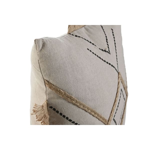 Ethnic Chic Beige Cotton Cushion