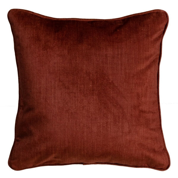Dark Red Velvet Denim Effect Cushion Home Decor