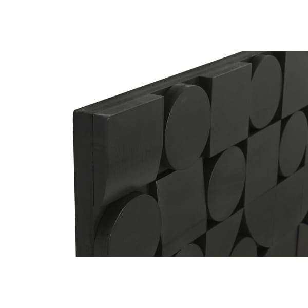 Abstract Deep Black Embossed Wall Frame (81 x 3.8 x 117 cm)
