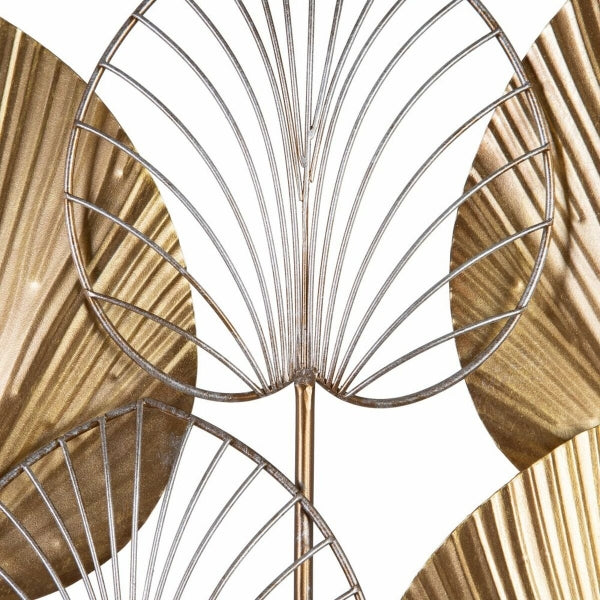 Golden Metal Vertical Branches Wall Decoration (54 x 5 x 91 cm)