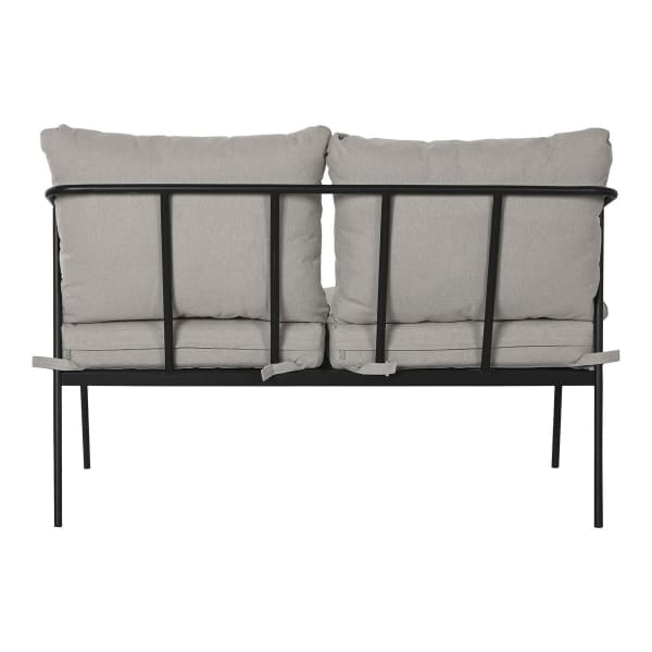 Black and Gray Garden Sofa Set, Coffee Tables and Armchairs
