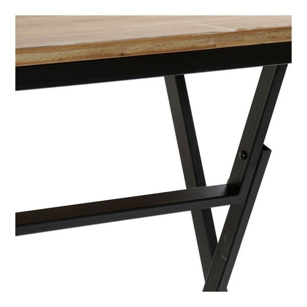 Ensemble Table et 4 tabourets Repliables en Bois et Métal Noir, Design Loft