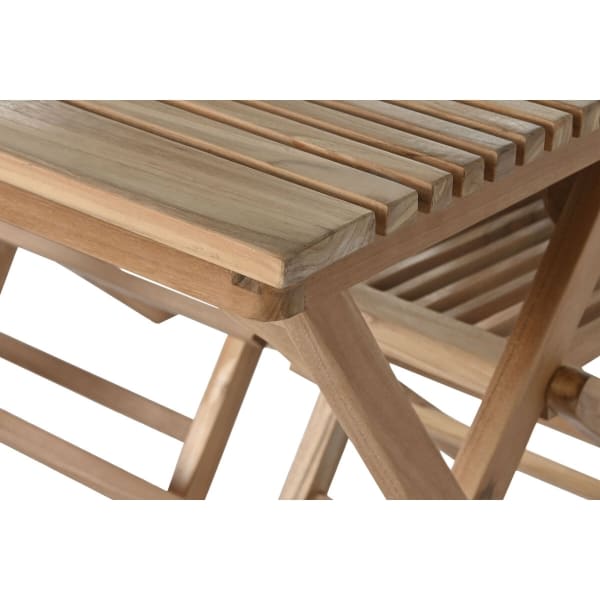 Foldable Solid Teak Table and 4 Garden Chairs