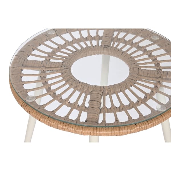 Exotic Garden Furniture for 2 People Rattan and Metal