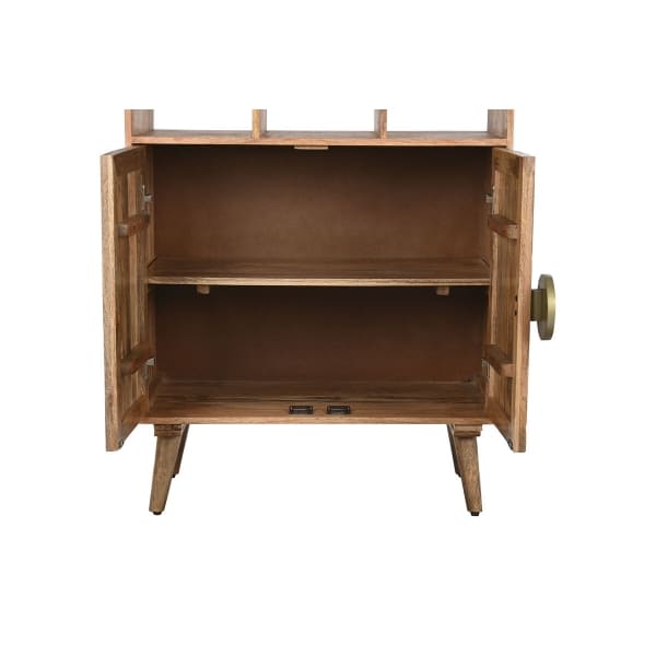 Shelf Unit in Brown and White Mango Wood - Exotic Style