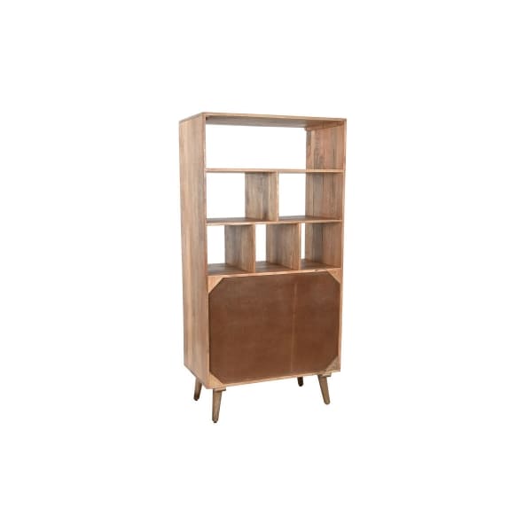 Shelf Unit in Brown and White Mango Wood - Exotic Style