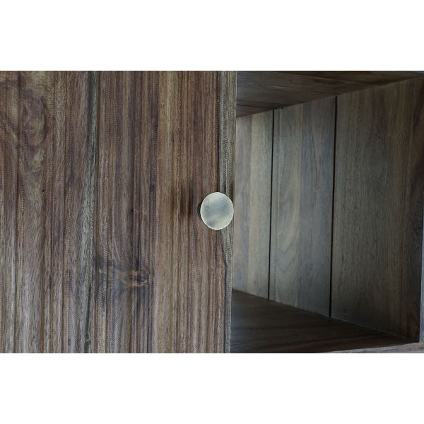 Estante de diseño tropical en madera natural marrón Home Decor