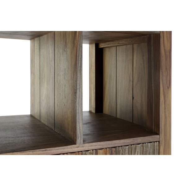 Estante de diseño tropical en madera natural marrón Home Decor