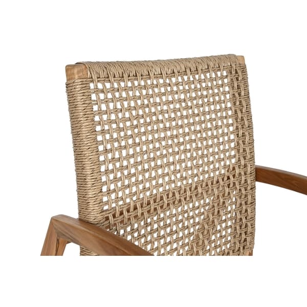 Ethnic Rocking Chair in Teak and Rattan