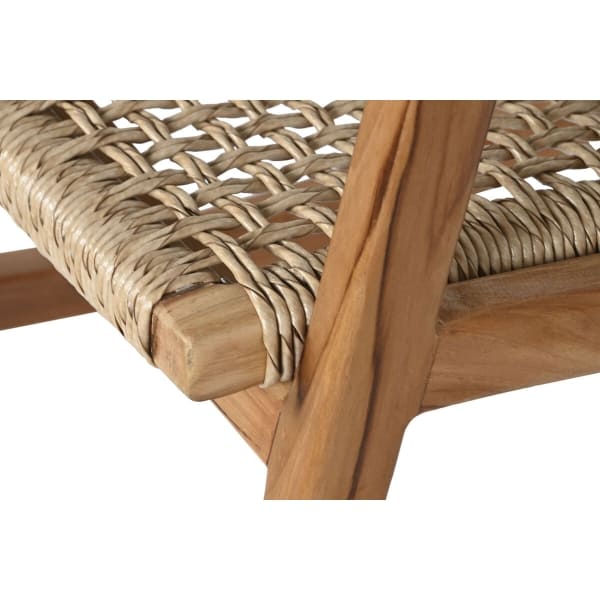 Ethnic Rocking Chair in Teak and Rattan