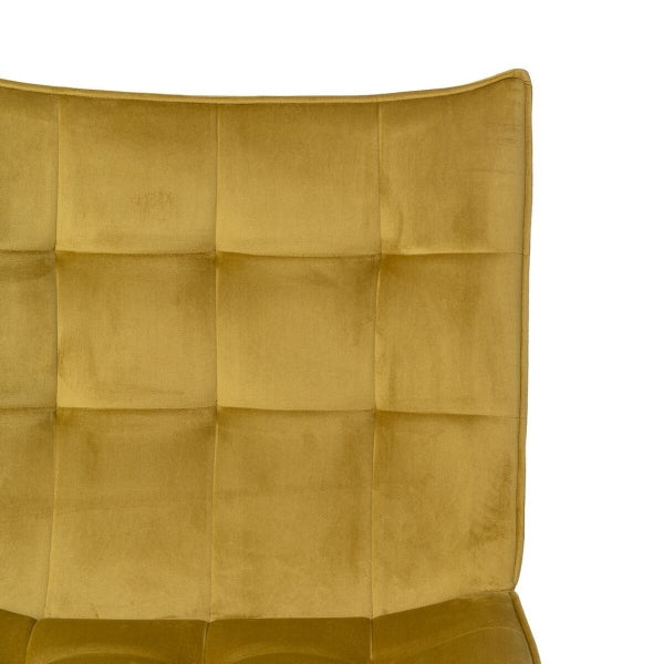 Contemporary Armchair with High Backrest Home Decor Golden Yellow 