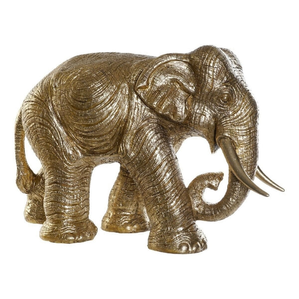 Statue Décorative Eléphant d'Afrique Doré