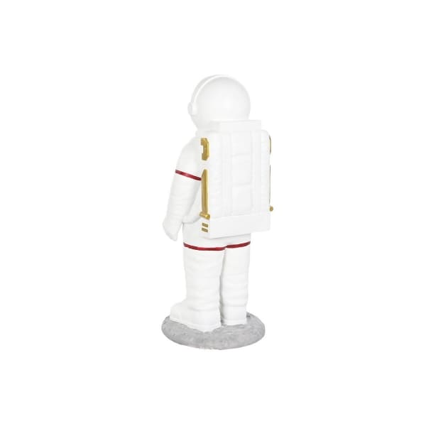 Estatua de Cosmonauta Blanca y Dorada en Resina (46 x 49 x 118 cm)