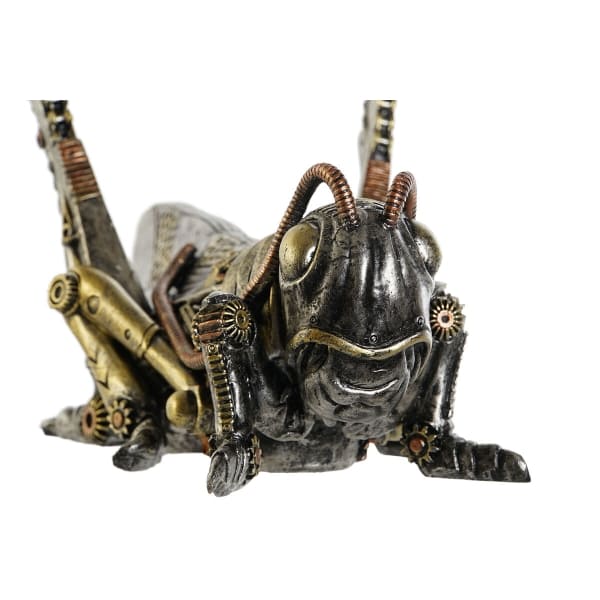 Figurine Décorative Sauterelle Steampunk Gris et Doré