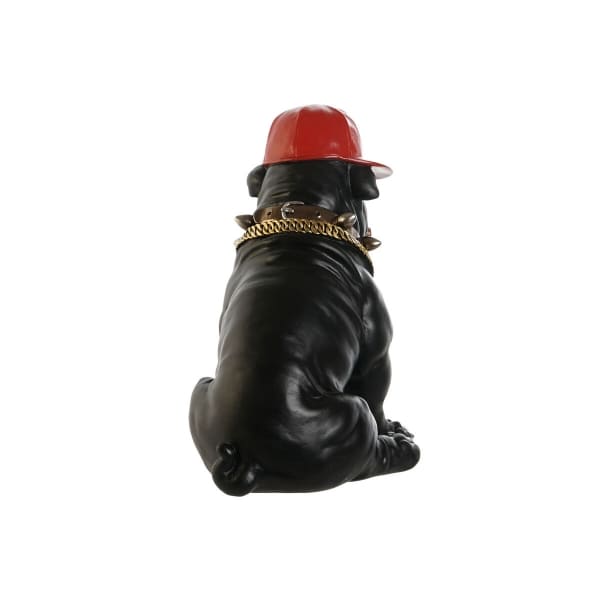 Estatuillas de Bulldog Rapero Dorado y Negro (x2)