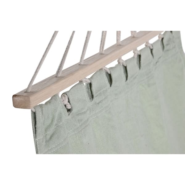 Hanging Hammock in Green Cotton with Fringes