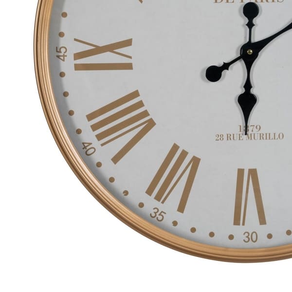 Wall Clock “Antiquités de Paris” White and Gold