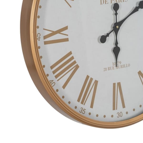 Reloj de Pared “Antiquités de Paris” Blanco y Dorado