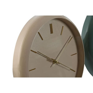 Lot de 2 Horloges Murales Rose et Vert Mat (30 x 4 x 30 cm)