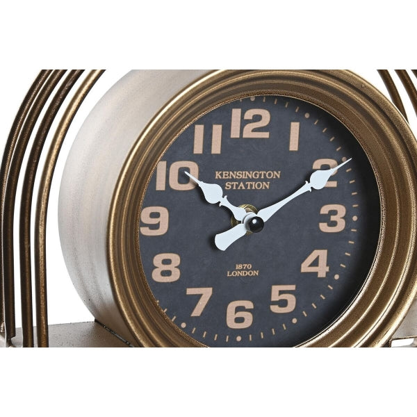 Horloge de Table Loft en Métal Doré Home Decor