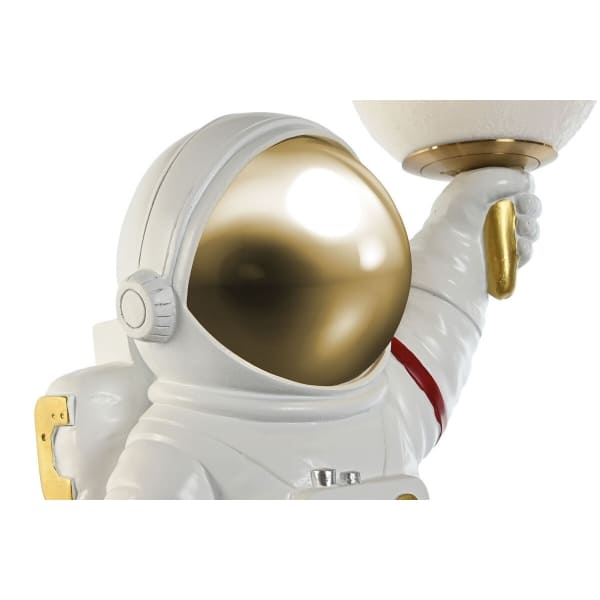 White and Gold Cosmonaut Floor Lamp on the Gray Moon