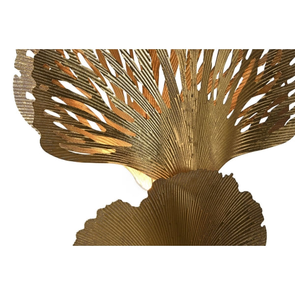 Design Floor Lamp Golden Tropical Leaves (48 x 23 x 177 cm)