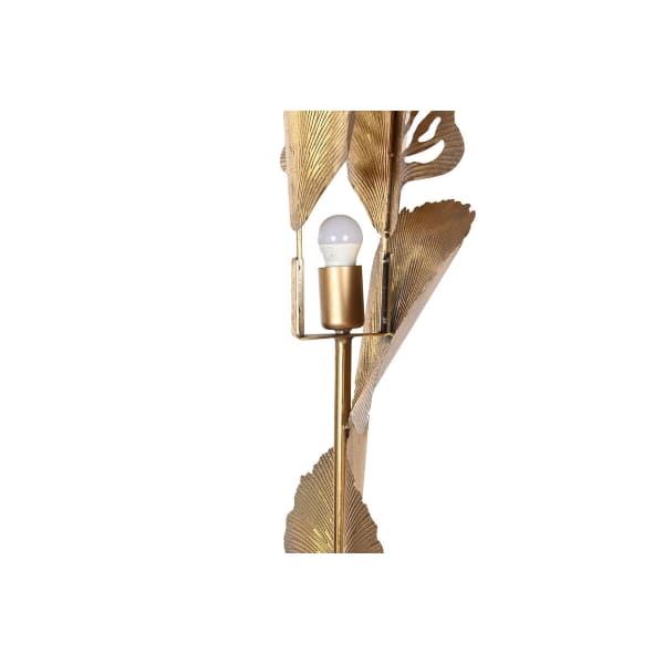 Lámpara de Pie de Diseño Hojas Tropicales Doradas (48 x 23 x 177 cm)