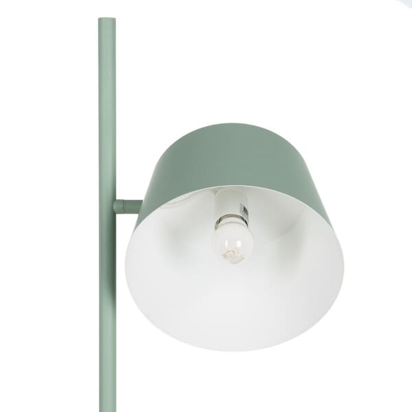 Lámpara de pie escandinava de metal verde claro (35 x 35 x 150 cm)