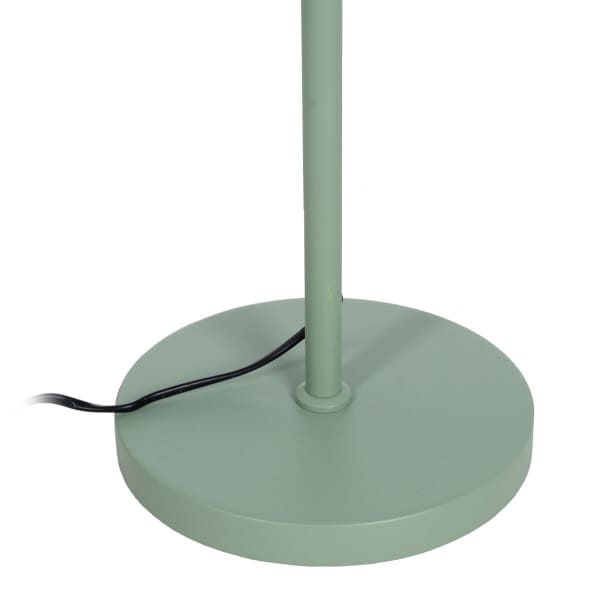 Lámpara de pie escandinava de metal verde claro (35 x 35 x 150 cm)