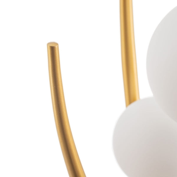 Lámpara de pie de diseño contemporáneo Decoración para el hogar Vidrio y metal dorado: agregue un toque de modernidad a su interior