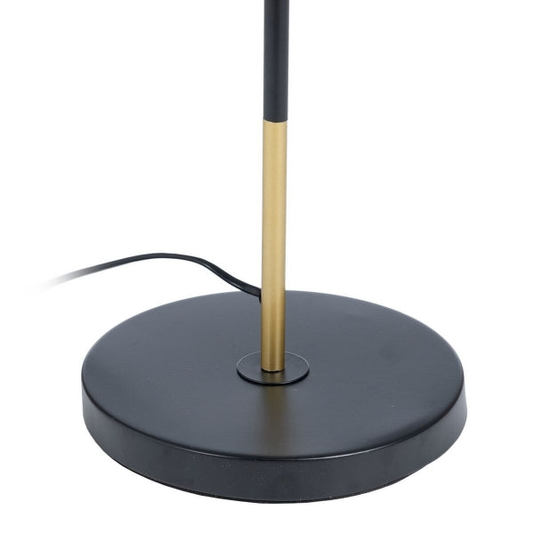 Lámpara de pie vintage de metal dorado y negro para decoración del hogar