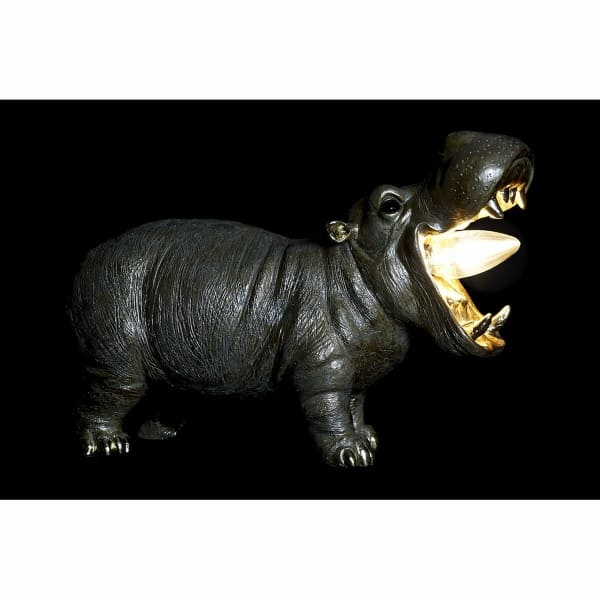 Lampe de Bureau Hippopotame Doré (37.5 x 15 x 25 cm)
