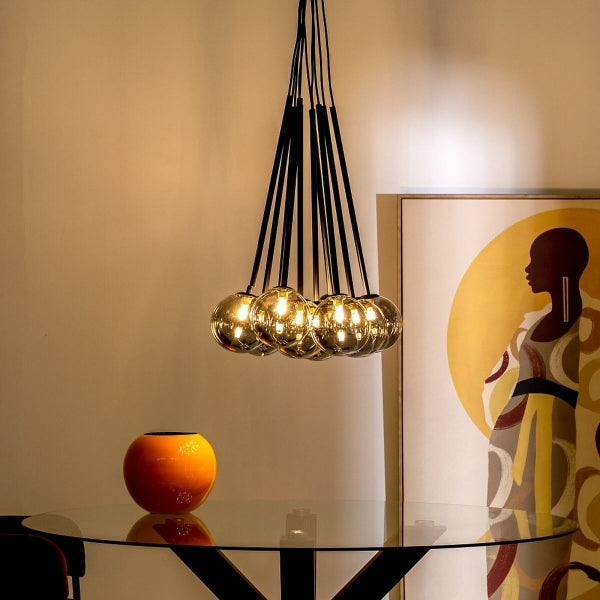 Luminaire Suspendu Design Contemporain "Luxury" Bulles Noires