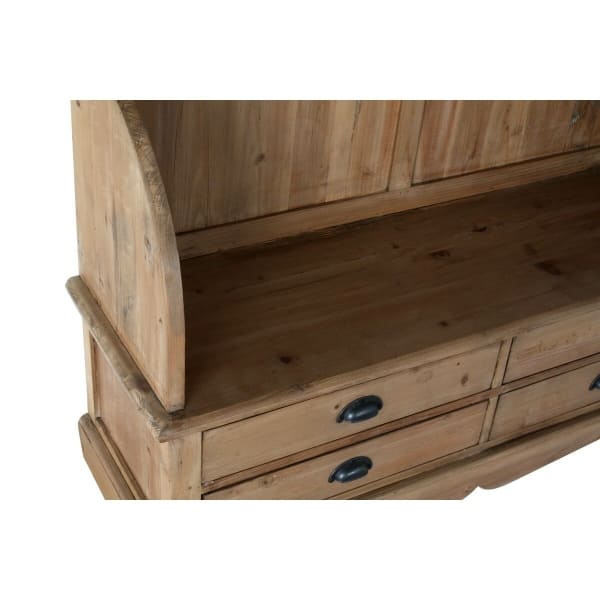 Mueble de entrada de madera alpina con perchero