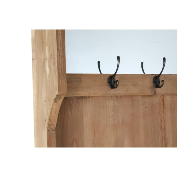 Mueble de entrada de madera alpina con perchero