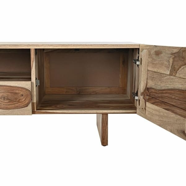 Mueble para TV de madera maciza con veta marrón (145 x 45 x 46 cm)
