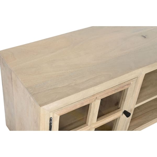 Mueble para TV de diseño tradicional en madera de mango claro (135 x 35 x 52 cm)