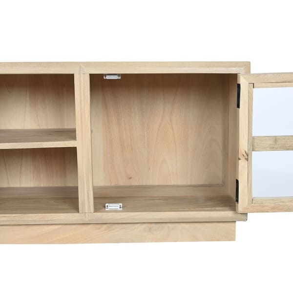 Mueble para TV de diseño tradicional en madera de mango claro (135 x 35 x 52 cm)