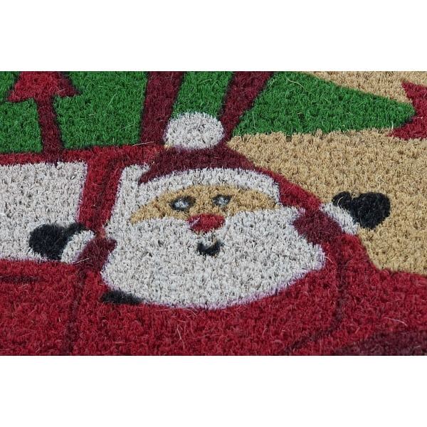 Set of 2 Christmas Doormats, Santa Claus "Merry Christmas"