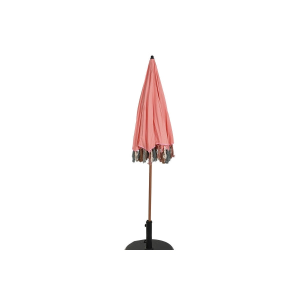 Balinese Parasol With Fringe Coral Color Home Decor