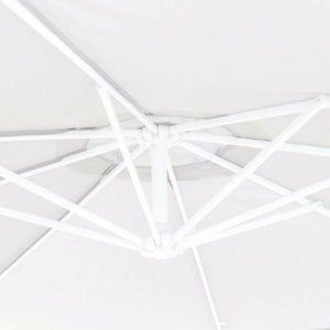 Parasol Déporté Inclinable Rotatif Home Decor Blanc