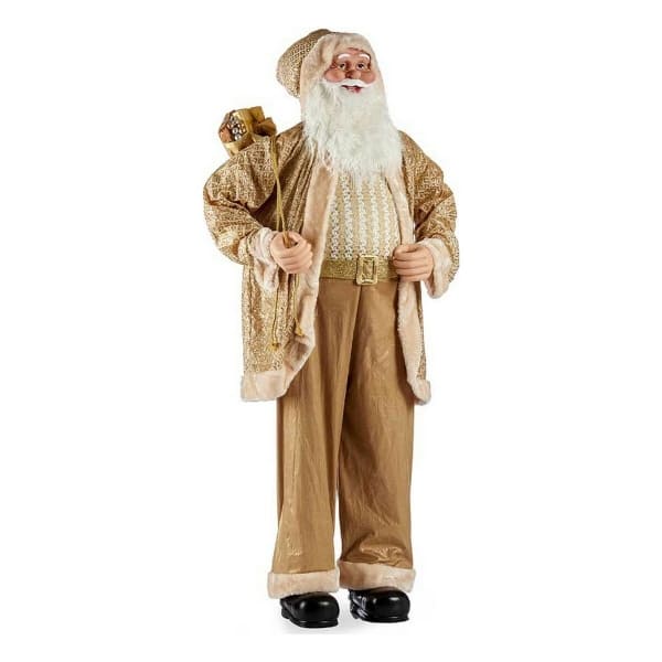 Grande Statue de Père Noël en Tenue Doré 56 x 153 x 48 cm
