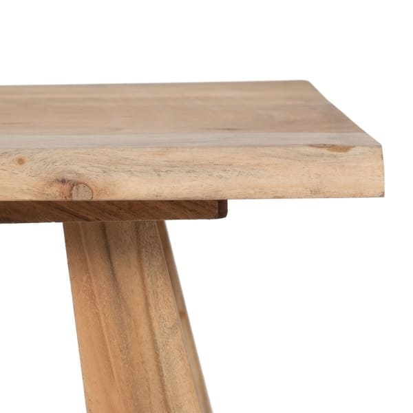 Mesa auxiliar cuadrada en madera de acacia natural