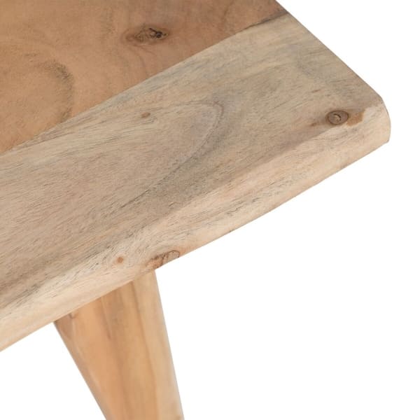 Mesa auxiliar cuadrada en madera de acacia natural