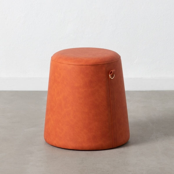 Pouf Design Contemporain Home Decor Cuir synthétique Rouge