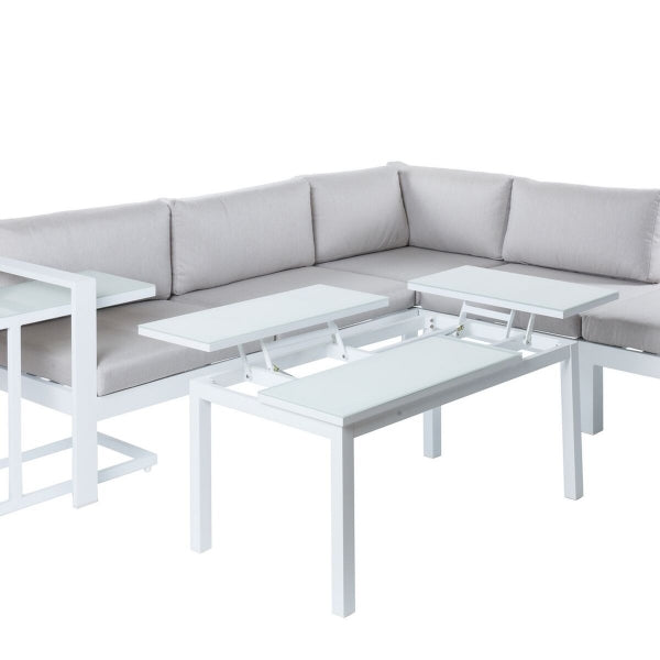 Contemporary Design Garden Furniture with Corner Sofa and Removable Table